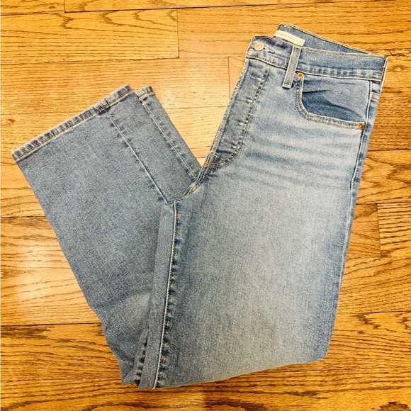 Levi's Denim - Levi’s Ribcage Straight Ankle Jeans 27 High Rise Light Wash